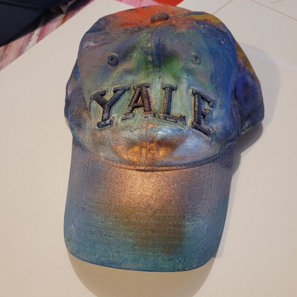 Yale Ivy League abstract colors cap with adjustable strap